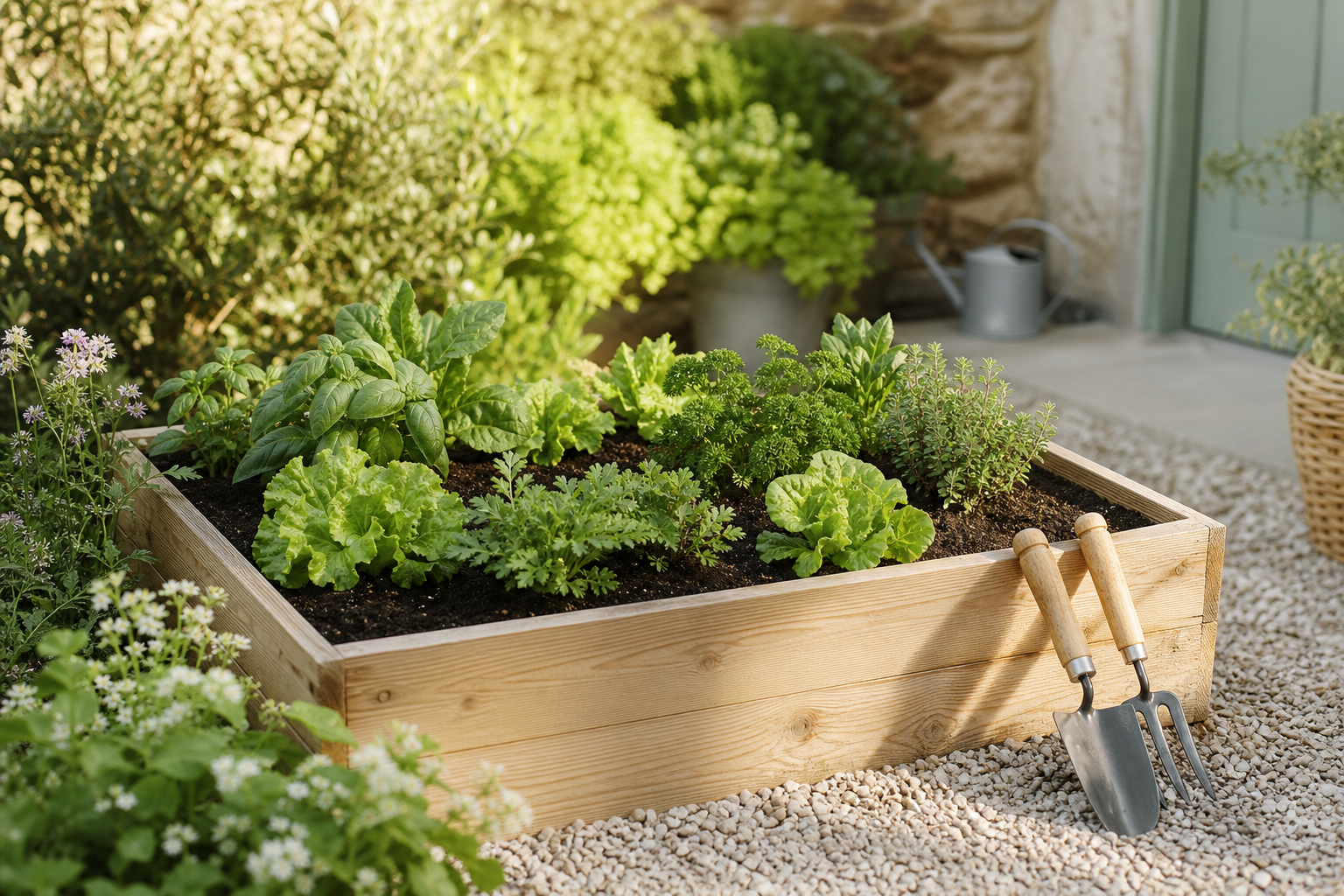 Carré potager à fabriquer : dimensions, bois et étapes simples