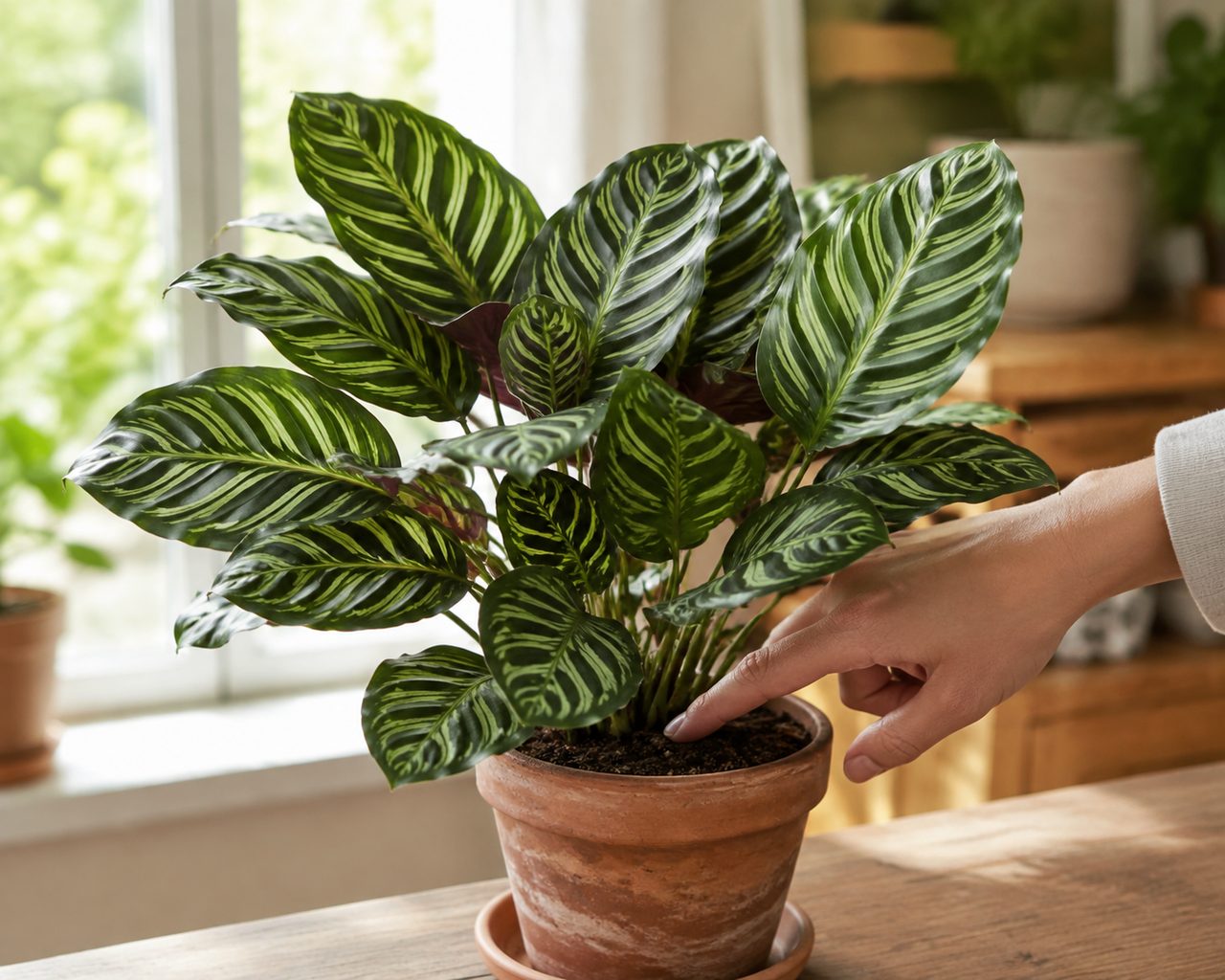 Calathea entretien : lumière, arrosage et gestes qui évitent les feuilles sèches