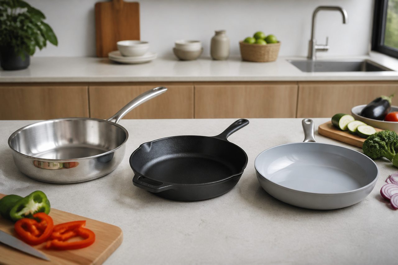 Poêle saine : inox, fonte ou céramique, quel matériau choisir sans se tromper ?